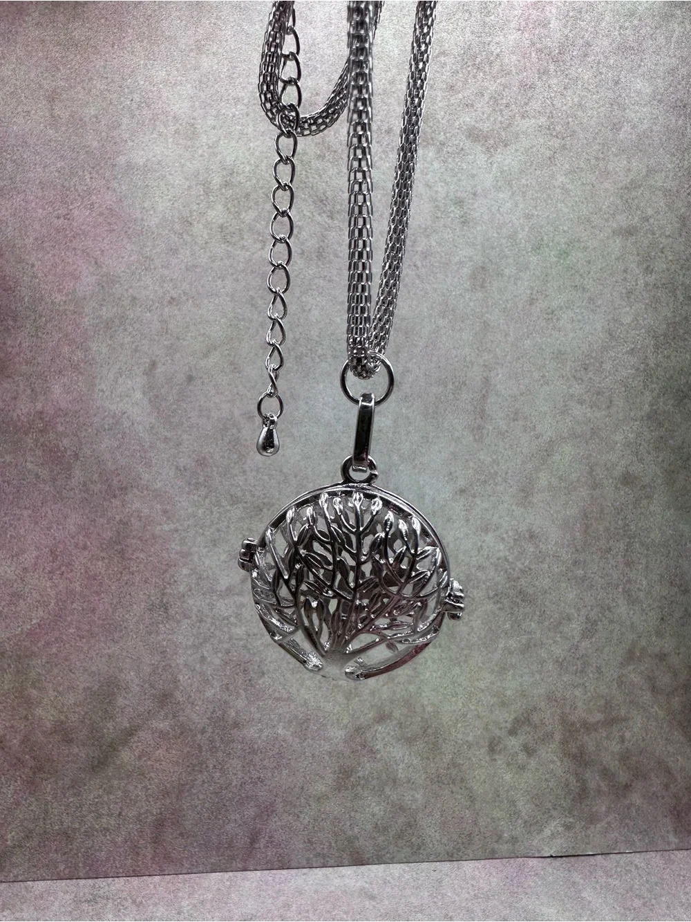 Silver Tree of Life Locket Necklace - Women Jewelry - Picture 8 of 13